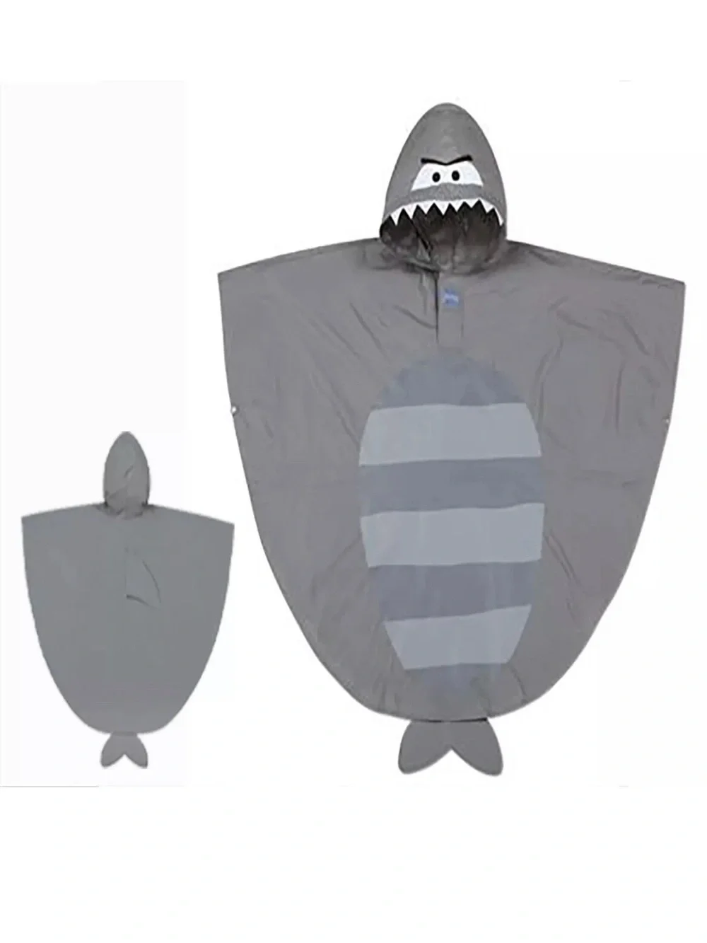 Kids Shark Hooded Poncho Costume - Gray